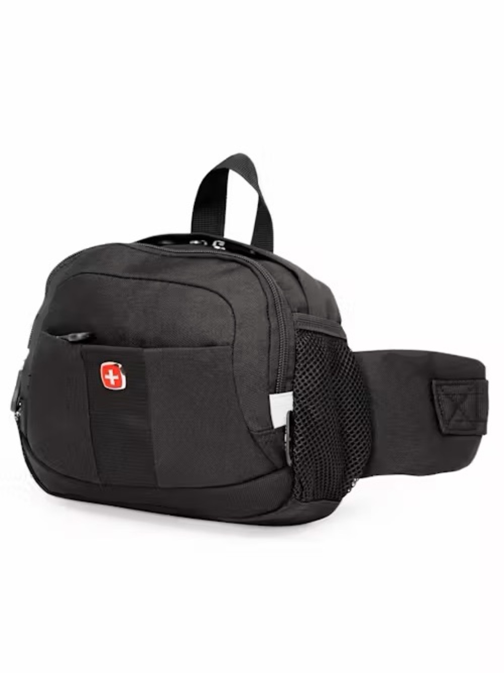 SwissGear Black Men's Belt Bag with Mesh Pocket